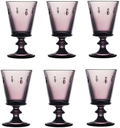 La Rochere Bee Aubergine Stemmed Wine Glasses Set/6 by LaRoch%C3%A8re