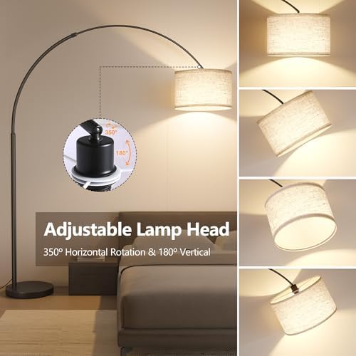 SUNMORY 82" Tall Arc Floor Lamp for Living Room, Large Standing Arched Lamp - Image 5