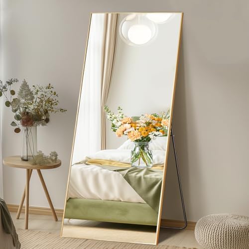 DUMOS 24"x65" Full Length Mirror with Stand, Full Body Floor Mirror - Image 2