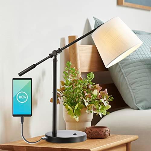 JONATHAN Y Troy Task Lamp 24" Adjustable Metal USB Port, Oil Rubbed Bronze - Image 6