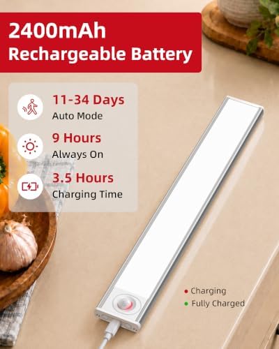 6-Pack Under Cabinet Lights, Motion Sensor Light Indoor, Counter Lights - Image 3