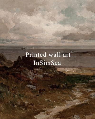 InSimSea Framed Canvas Wall Art Vintage Decor, Seaside Path Wilderness Landscape Paintings Artwork, Large Prints, Retro Wall Decorations for Living Room Bedroom Bathroom, 16"x24" - Image 6