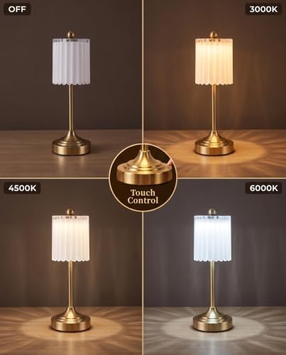 Vintage Cordless Accent Table Lamp 14" High - Image 5