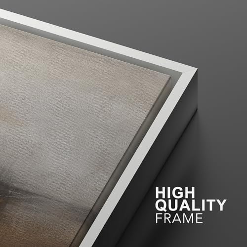 SIGNWIN Framed Canvas Print Wall Art Neutral Landscape Subtle Brown and Gray Tones Illustrations Modern Art Decorative Contemporary for Living Room, Bedroom, Office - 16"" x24 x2 White - Image 5