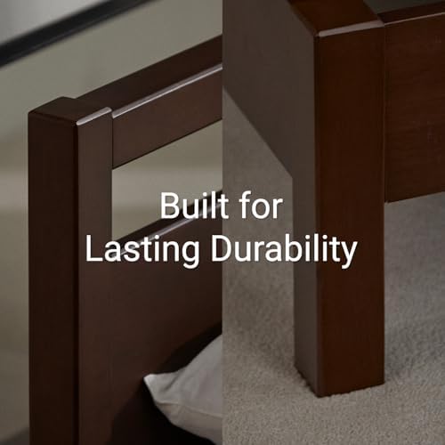 LIFEMENT Signature Wood Platform Bed Frame with Headboard, Essential, Noise Free, Under Bed Storage, No Box Spring Needed, Easy Assembly (Walnut, Queen (U.S. Standard)) - Image 6