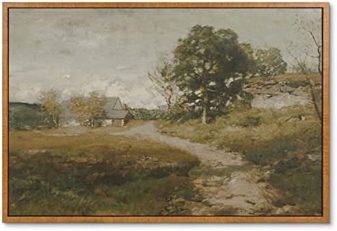 InSimSea Framed Canvas Wall Art Vintage Decor, Room Decor Classical Oil Painting Canvas Prints Arkville Landscape Vintage Wall Art Home Decor, 16"x24" by InSimSeaArt