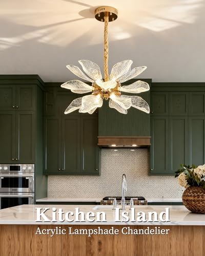 Modern Tree Branch Leaf Chandelier, 18-Light 25.59" Luxury Gold Pendant Lighting, LED 40W 3000K Warm White Chandeliers, Adjustable Height for Living Room, Dining Room, Bedroom, Kitchen Island - Image 2