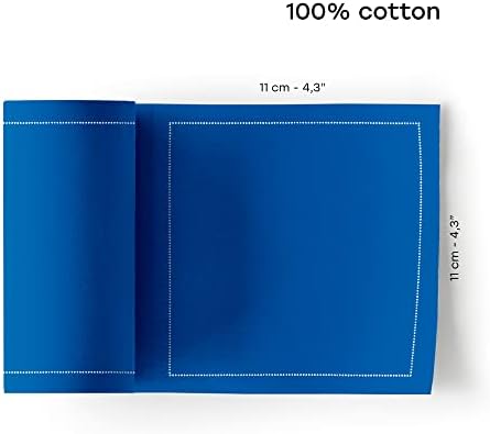 Cotton Cocktail Napkin - 4.3 x 4.3 in - 50 units per roll - Royal Blue - Image 3