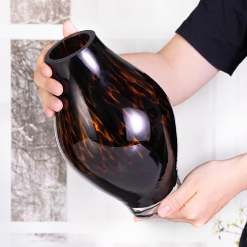 KAMMAK Glass Vase,Colored Hand Blown Decorative Vase - Image 6