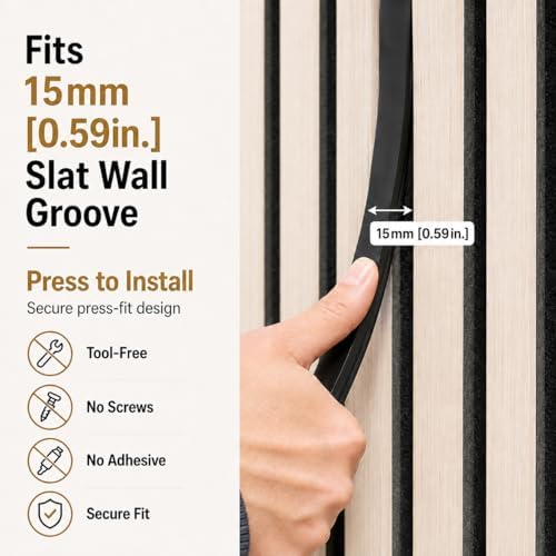 Smart Slat Wall Light Kit, 2 Rolls 10ft LED Groove Lights for 15mm [0.59 in.] Slat Wall Panels, 2700K-5000K Tunable White, 1%-100% Dimmable, App & Voice Control, Cuttable Accent Lighting - Image 2