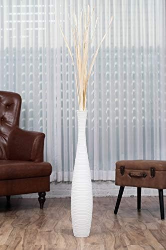 Leewadee Large Floor Vase 34 inches Mango Wood for Pampas Grass, Dried Flowers by Leewadee