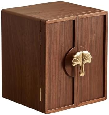 CHOSIN 5 Layer Wood Jewelry Box with Ginkgo Brass Handle & Magnetic Closure by CHOSIN