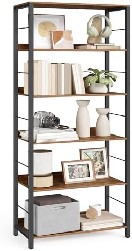 VASAGLE 6-Tier Bookshelf, Bookcase with Shelves, Storage Shelf, Living Room by VASAGLEbySONGMICSHOME