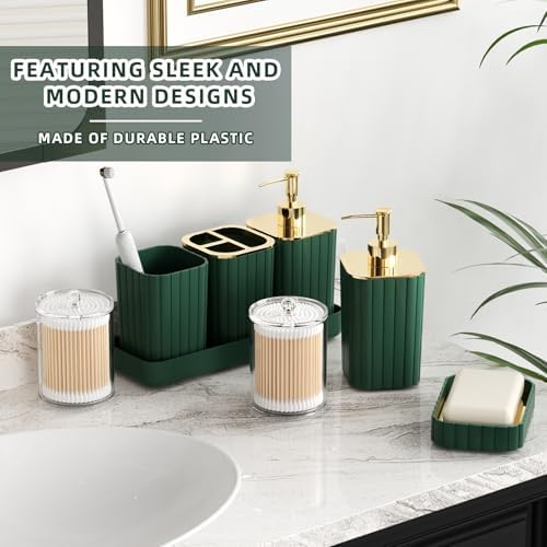 XLHOMO Bathroom Set- 25PC Green Bathroom Set with Shower Curtain and Rugs - Image 4