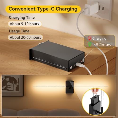 Battery Operated Wall Sconces Set of 2, Remote, 10000mAh, Black, Bubble - Image 3