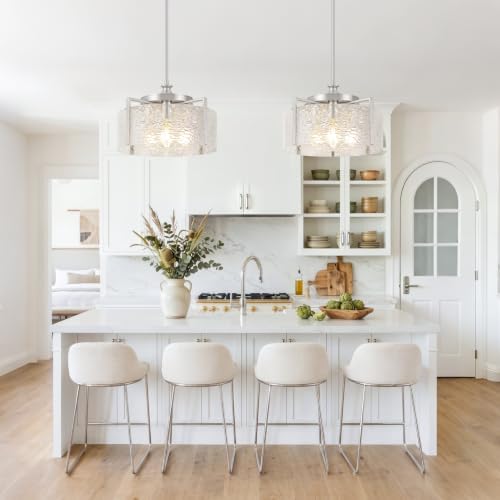 Nickel Chandelier for Dining Room Light Fixture, 16” Entryway Light Fixture - Image 2