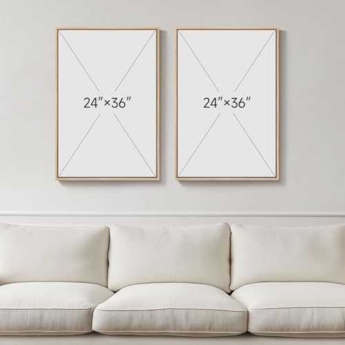 Large Framed Modern Colorful Abstract Wall Art for Living Room, 24x36 In - Image 3
