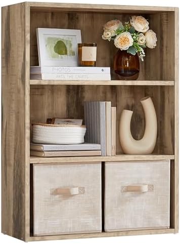 VASAGLE 3-Tier Bookshelf, Storage Organizer, 23.6 x 9.4 x 32 Inches by VASAGLEbySONGMICSHOME