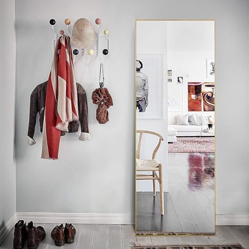 Dewfig Mirror Full Length, 64"X21" Floor Mirror, Rectangle Shape, Gold - Image 3