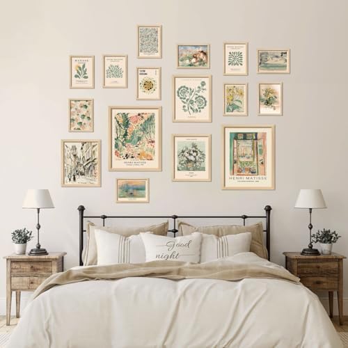 ANERZA 16 PCS Sage Green Wall Art Decor, Matisse Wall Prints for Bedroom, Abstract Posters for Room Aesthetic, Wall Collage Kit Pictures for Living Room, Eclectic Boho Vintage Dorm Gallery Home Decor - Image 6