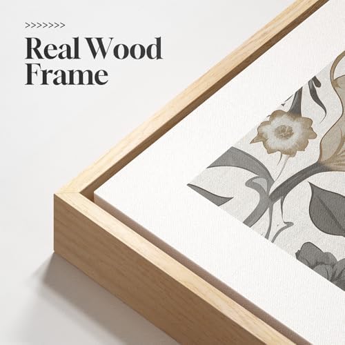 Large Framed Vintage William Morris Canvas Wall Art Set of 3, 30x60 In - Image 5