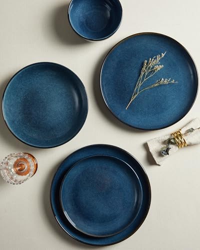 Pokini Stoneware Dinnerware Sets for 6, 18pcs Plates and Bowls Sets Dishes - Image 5