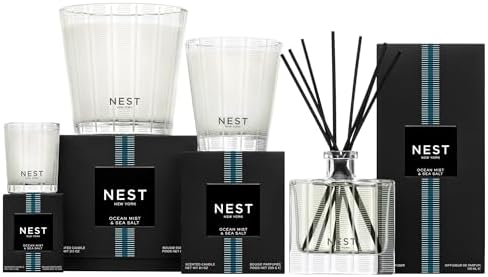 NEST New York Scented 3-Wick Candle, Ocean Mist & Sea Salt - 21.2 oz - Up to 100-Hour Burn Time - Reusable Glass Vessel - Image 6