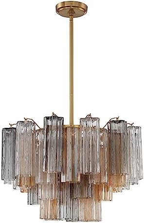 Crystorama Addis 9 Light Aged Brass Chandelier by CrystoramaLighting