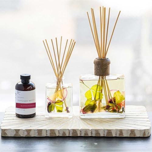 Rosy Rings Botanical Reed Diffuser 4oz - Lasts 4-6 Months Aromatherapy Notes of Amber, Cedarwood, Oud, Rose, & Red Peony Long Lasting Floral Luxurious Home Fragrance Decor Gifts (Blushing Rosewood) - Image 4