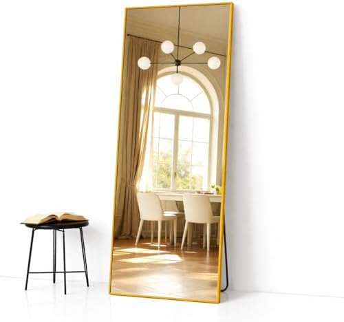 Simple Deluxe Full Length Mirror, 71"x26"Large Floor Mirrors, for Wall Door Bedroom Bathroom Living Room (Gold) by SimpleDeluxe