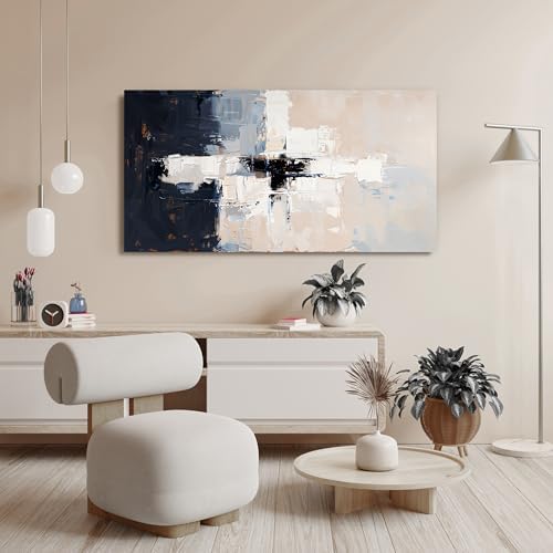 Abstract Black White Wall Art Decor Pictures for Living Room 20" X 40" - Image 3