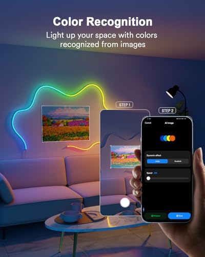 Lumary Smart RGBAI Indoor Neon Rope Light 9.8Ft, CCT 2200-6500K, 180 LEDs/m - Image 6