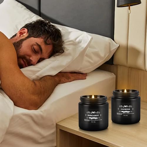 YOROXRG Scented Candles Gifts Set 12 Pack Soy Wax Travel Tin Jar Candles for Home 3.05 OZ for Mom for Christmas, Birthday, Thanksgiving, Mother's Day,Father'Day(Black) - Image 6
