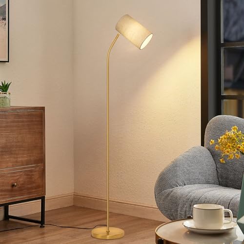 Ldeco Gold Arc Floor Lamp for Living Room with Remote Color Changing Stepless Dimmable Bulb Included Tall Stand Reading Lamp for Living Room Bedroom Office Corner Lamp for Small Space(Beige/Gold) - Image 6