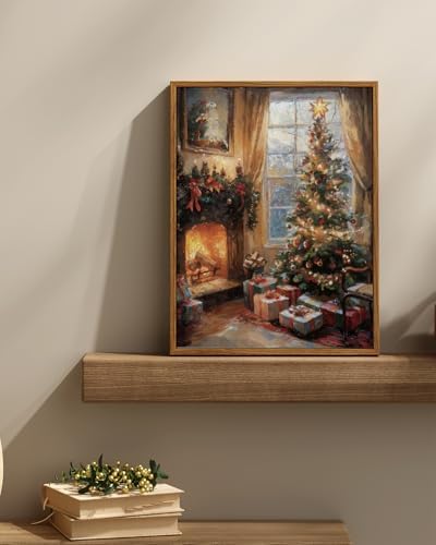 InSimSea Framed Wall Art, Vintage Christmas Tree Xmas Holiday Decor,12x16In - Image 5