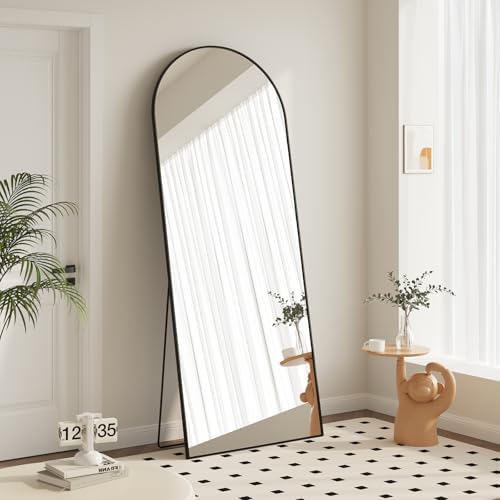 DUMOS 68"x26" Arched Full Length Mirror with Stand, Full Body Floor Mirror - Image 3
