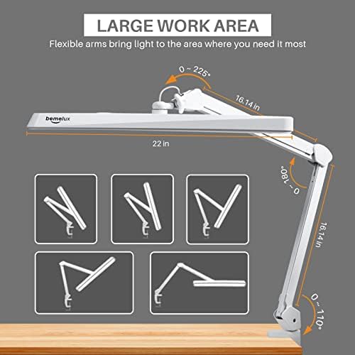 LED Architect Desk Lamp with Clamp, 30W 2500LM, White 30CCT - Image 4