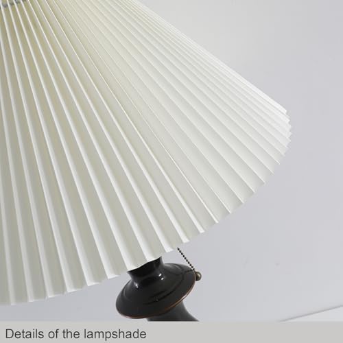 Pleated Lamp Shade for Arc/Arched Table Lamp/Floor Lamps Replacement Shade 5.9"Top X 16.5"Bottom X 11"High-Cream - Image 2