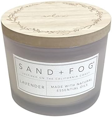 Sand + Fog Scented Candle - Lavender – Additional Scents and Sizes – 100% Cotton Lead-Free Wick - Luxury Air Freshening Jar Candles - Perfect Home Decor – 12oz… by SandFogHome