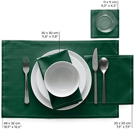 Cotton Cocktail Napkin - 4.3 x 4.3 in - 50 units per roll - English Green - Image 6