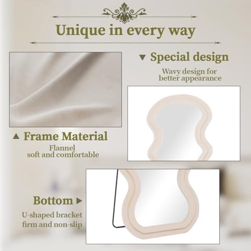 Koonmi 71“x32” Wavy Mirror Full Length, Flannel Full Body Mirror - Image 2