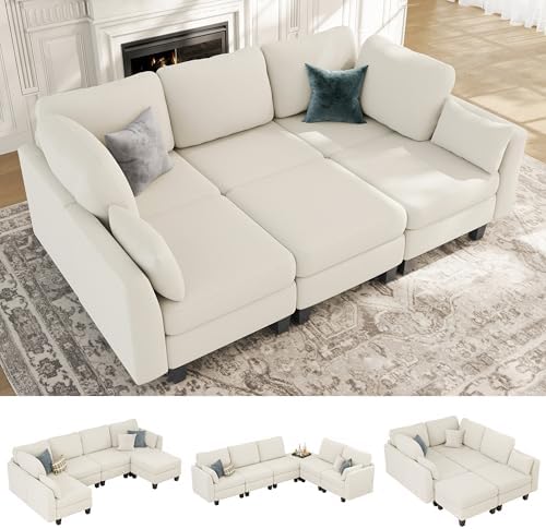 Sectional Sleeper Sofa 6 Seaters Modular Sleeper Sofa Couch by Unknown