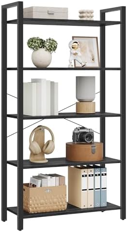 VASAGLE 5-Tier Bookshelf, Bookcase with Shelves, Storage Shelf, Living Room by VASAGLEbySONGMICSHOME