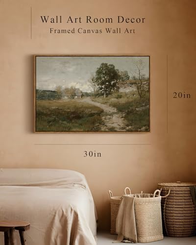 InSimSea Framed Canvas Wall Art Vintage Decor, Vintage Countryside Landscape Farmhouse Decor, Large Wall Art for Living Room Decorations, French Country Home Decor Wall Prints, 20"x30" - Image 4