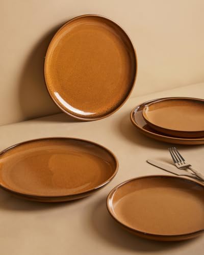 Pokini Stoneware Dinnerware Sets for 4, 12pcs Plates and Bowls Sets Dishes - Image 6