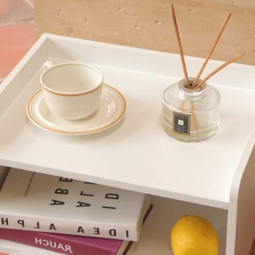 MaxSmeo White Nightstand, Small Bedside Table for Small Spaces - Image 6