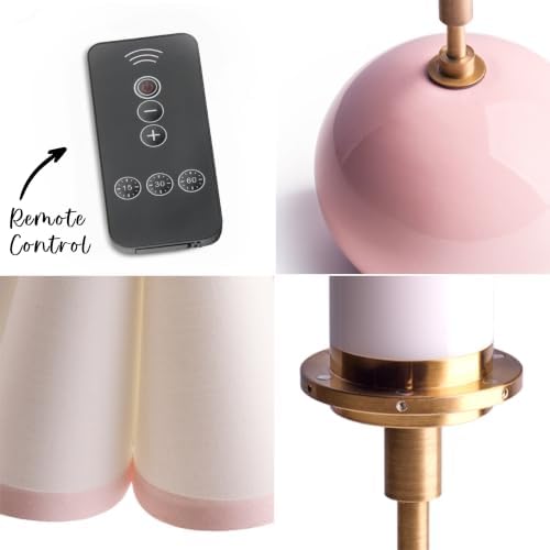 Pooky Lighting Cecily Rechargeable Ceramic Table Lamp 15" - Cordless Lamp - Image 5