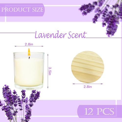 12 Pcs 6 Oz Mini Soy Candles,Lavender Scented Bulk Candle Set,Aromatherapy Candle,Great Stress Relieving Scented Candles for Girls as a Gift for Birthdays, Weddings Party Favors! - Image 2