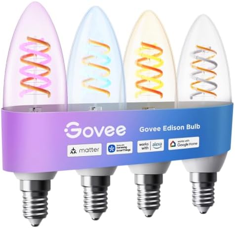 Govee E12 LED Candle Bulb, Smart Chandelier Light Bulbs for Living Room by Unknown