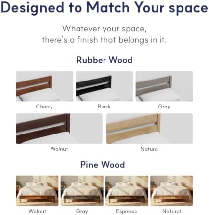 LIFEMENT Full Bed Frame Signature Wood Platform, Noise Free, Under Bed Storage, No Box Spring Needed, Easy Assembly, Natural Natural - Image 5